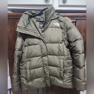 The North Face Green Winter Puffer Jacket Women XL